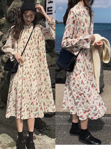 花柄 レディース キャンディスリーブ 長袖ワンピース 上品 レトロ ハイネック ワンピース 花柄ワンピース ロング クラシカルの通販はau Pay マーケット 東京 Com 商品ロットナンバー