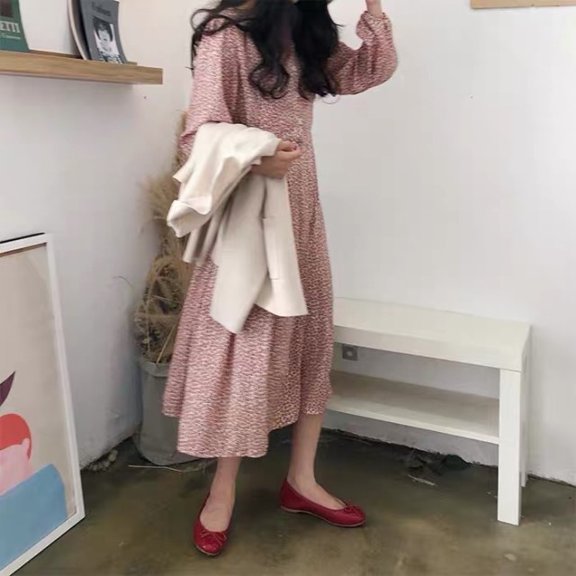 ワンピース クラシカル ロング レディース 上品 長袖ワンピース 花柄 膝下 小柄 レトロ 花柄ワンピースの通販はau Pay マーケット 東京 Com 商品ロットナンバー