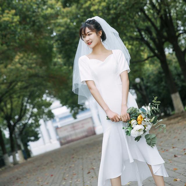 ローファー ウェディングドレス ミモレ フィッシュテール 袖あり 大人 シンの通販はau Pay マーケット ツヨシスタイル 商品ロ ミモレ丈 二次会 花嫁ドレス 結婚式 ドレス ワンピース パーティードレス リゾートウ