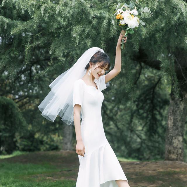 ローファー ウェディングドレス ミモレ フィッシュテール 袖あり 大人 シンの通販はau Pay マーケット ツヨシスタイル 商品ロ ミモレ丈 二次会 花嫁ドレス 結婚式 ドレス ワンピース パーティードレス リゾートウ