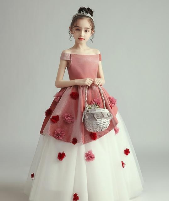 高知インター店 子供 ドレス ロング マキシ丈 プリンセス ピンク 可愛い キッズドレス ピアノ 発表会 女の子 ドレス ロング 結婚式 フォーマル おしゃれ 数量限定 特売 Olsonesq Com