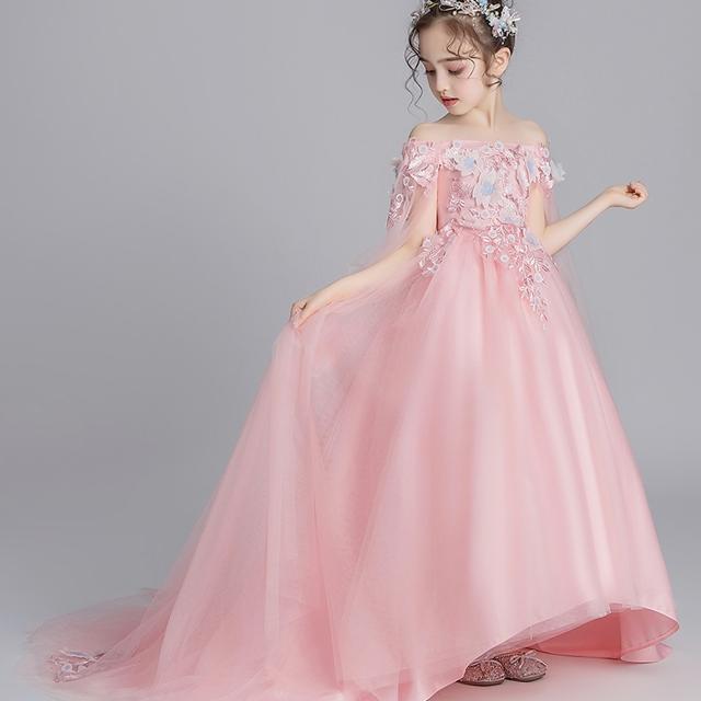 超人気 子供 ドレス ロング プリンセス オフショル ピンク 可愛い キッズドレス ピアノ 発表会 女の子 ドレス ロング 結婚式 フォーマル 子供服 人気no 1 本体 Olsonesq Com