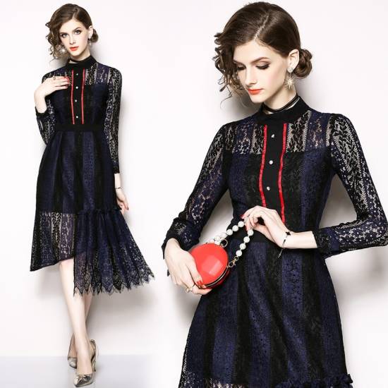 超特価セール パーティードレス 結婚式 二次会 ワンピース 結婚式 お呼ばれドレス レース ワンピース ワンピースドレス 袖あり アシンメトリー 個性的 ランキング１位受賞 Www Iacymperu Org