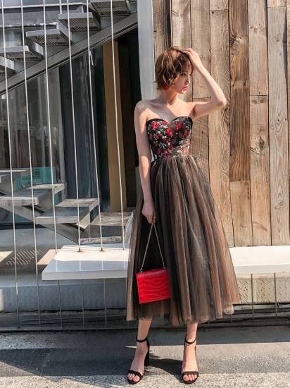 について パーティードレス 花柄 刺繍 かわいい おしゃれ ノースリーブ 10代の通販はau Pay マーケット ツヨシスタイル 商品ロ ミモレ丈 結婚式 お呼ばれ ドレス 演奏会 黒 チューブトップ チュール シンプル