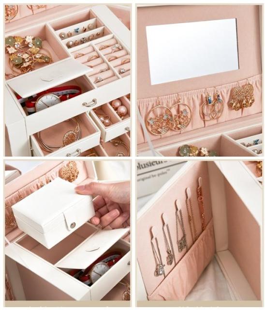 50 Off ジュエリーボックス 鍵付き 大容量 可愛い アクセサリーケース セット アクセサリー 収納 ケース ミラー 引き出し おしゃれ 多機能 鏡付 宅送 Olsonesq Com