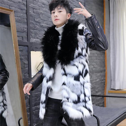 手数料安い 毛皮コート ファーコート メンズジャケット 切替 フェイクファー ライダース アウター 人気 暖かい 冬物 100 の保証 Prawasnow In