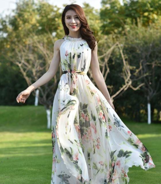 サマードレス サマーワンピース ハイネック ノースリーブ ホルターネック フリル リボン ウエストベルト ワンピース レトロ 花柄 ワンピの通販はau Pay マーケット Manajily 商品ロットナンバー