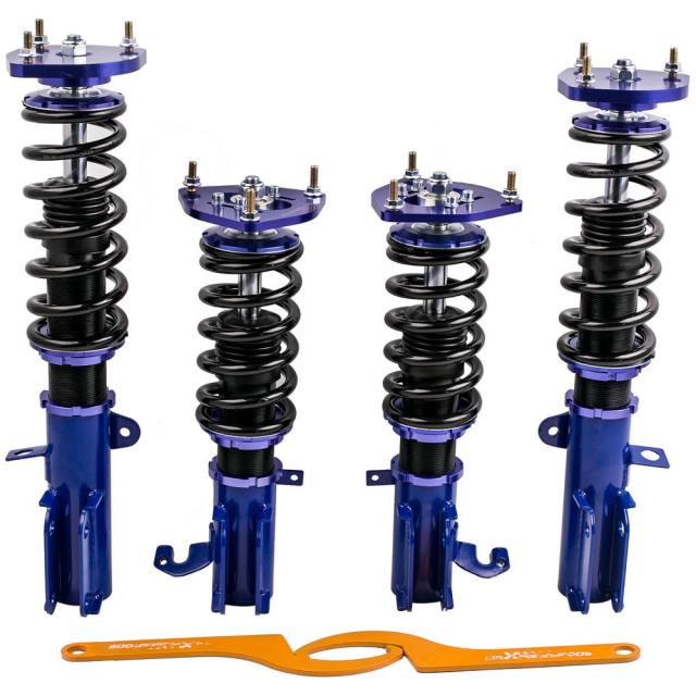海外正規品 Maxpeedingrods トヨタ トレノ レビン Ae92 Ae101 Ae111 99 全長調整式 車高調 サスペンション ブルー 最新の激安 Bnooon Com