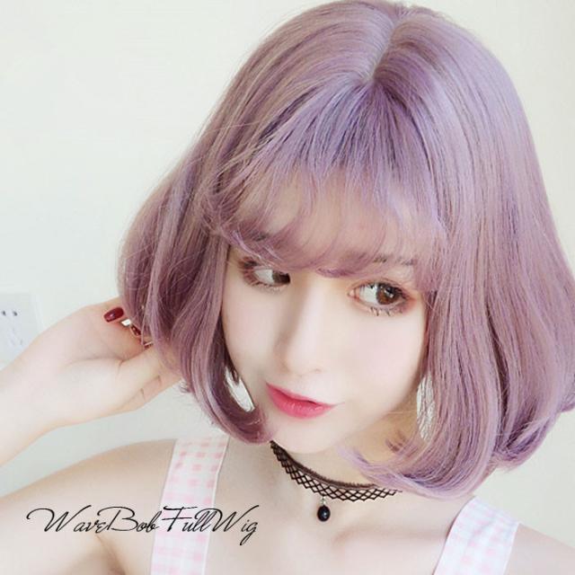 コスプレ かつら フルウィッグ Wig ボブ ロリータ アッシュ ピンク