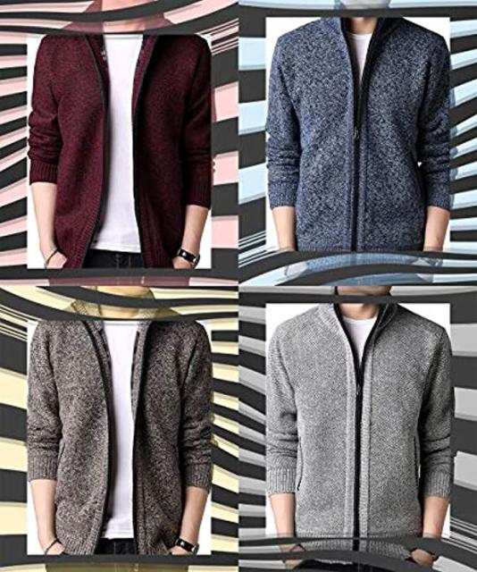 目玉商品 襟付き ニット カーディガン メンズ ジップアップ ハイネック ジャケット アウター ダークグレー M の通販はau Wowma ワウマ ホリック 商品ロットナンバー