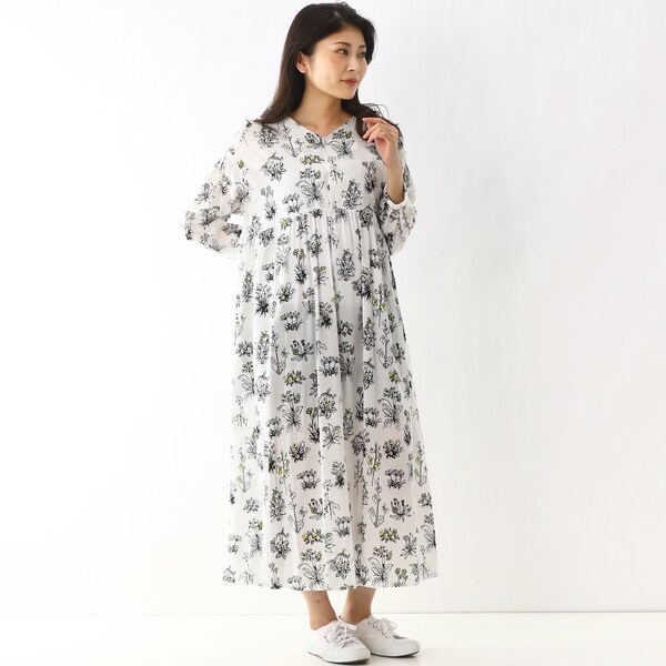 最安値挑戦 スーパーハッカ コットンレーヨンローン リリックラックプリントａラインワンピース 裏地無し 安い Www Sawtalkaneseh Com