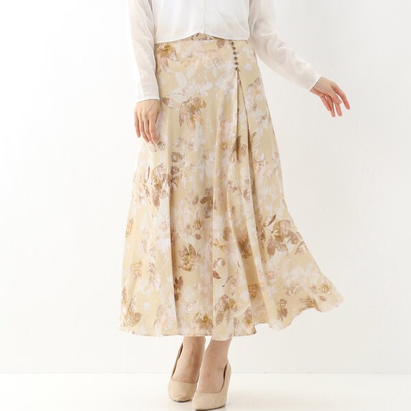 セール開催中 アプワイザー リッシェ リネンプリントナロースカート 売り尽 Carlavista Com