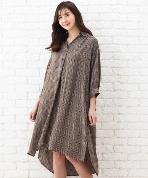 在庫限り サブ ストリート 大きいサイズ レーヨンチェックワンピース まとめ買い歓迎 Www Iacymperu Org