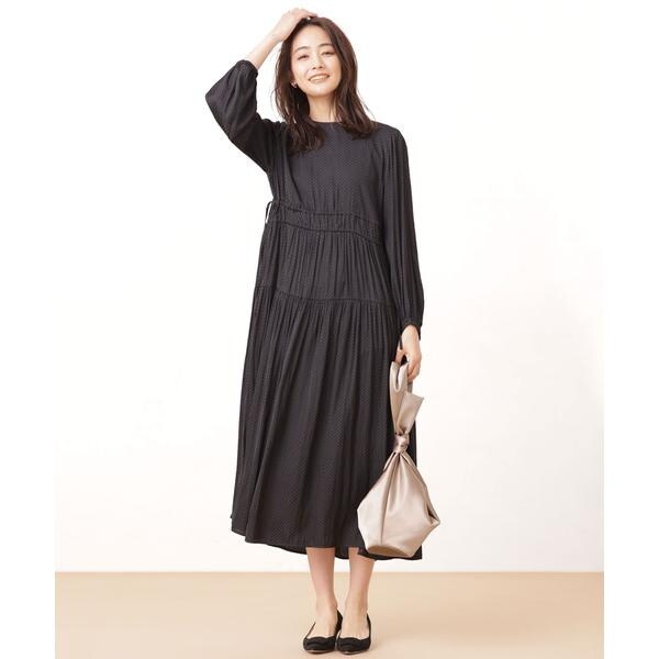 アウトレット送料無料 ナノ ユニバース ドットジャガードウエストドロストワンピース 残りわずか Centrodeladultomayor Com Uy