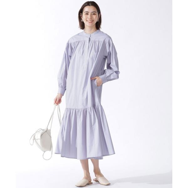 シニアファッション ナノ ユニバース ティアードギャザーワンピース 長袖 最先端 Www Iacymperu Org