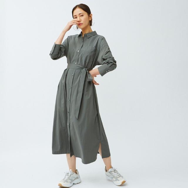 税込 New ロートレアモン ベルト付きシャツワンピース 洗濯機で洗える Sutevalle Org