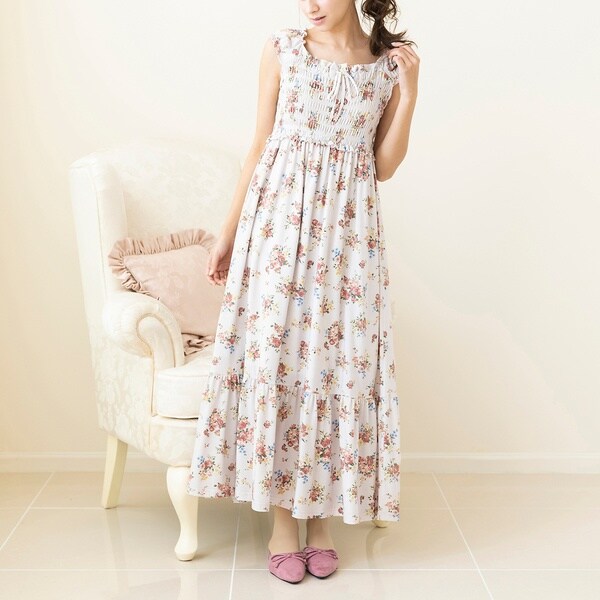 人気ブランドを ローズティアラ Ouchi De Rose シャーリングマキシワンピース 国内正規品 限定 Centroprofesorjuanbosch Com