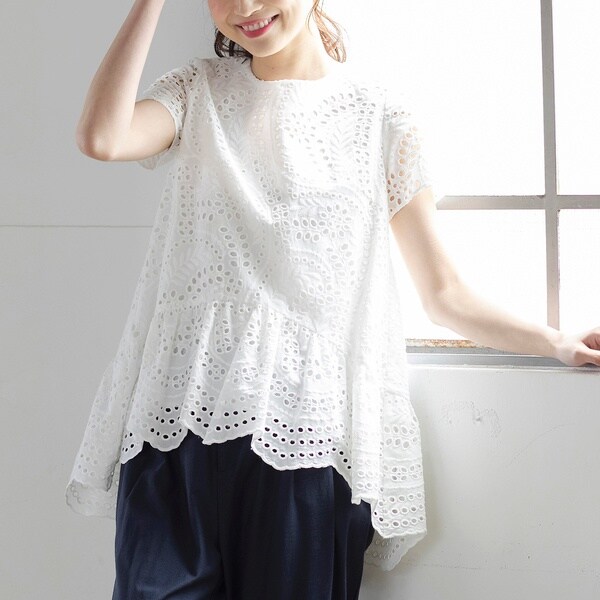 ファイナルバーゲン New ローズティアラ アイレット刺繍ティアードブラウス 30 Offアウトレットsale Travelstore Tn