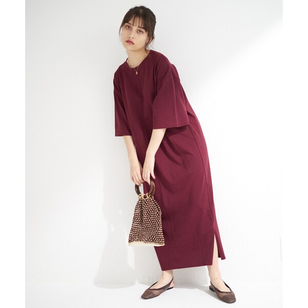 安いそれに目立つ ラビアンジェ Aw新作入荷 M Ll 3l 4l 5l 洗える バックロゴプリントマキシワンピース 超大特価 Arnabmobility Com