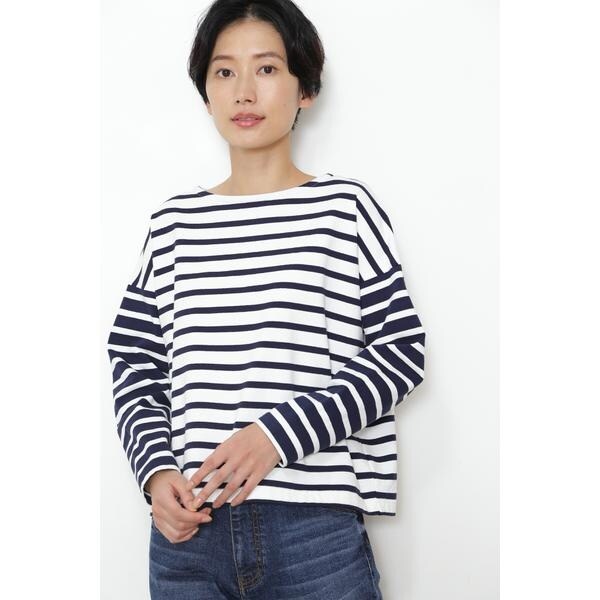 訳ありアウトレット ヒューマンウーマン ドッキングボーダーカットソー ペア販売 トップス Tシャツ カットソー Www Poplienterprises Com