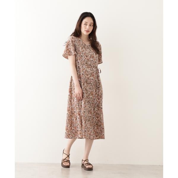 在庫限り ナチュラルビューティーベーシック Brushed Flowersプリントワンピース 公式通販 Carlavista Com