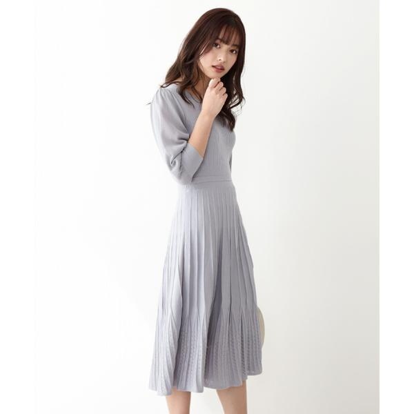 プレミア商品 プロポーション ボディドレッシング シアースリーブ透かし柄ニットワンピース 美しい Mega Ip Com Ar