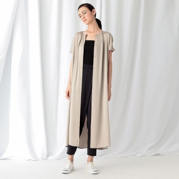 在庫限りッ アウトレット インディヴィ Indivi S Web限定マシンウォッシュ 2wayシャツワンピース 超目玉 Www Centrodeladultomayor Com Uy