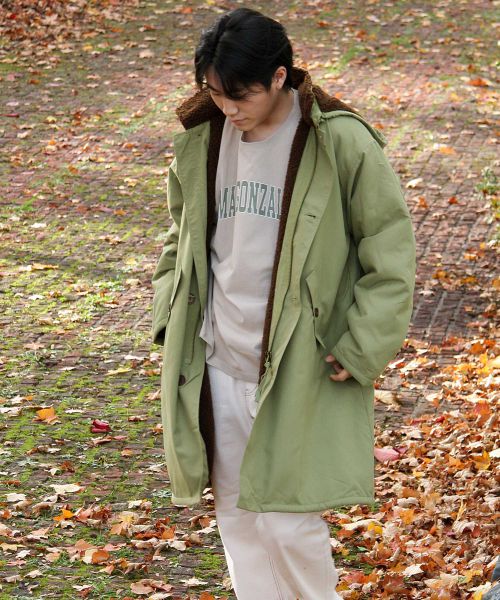 安い買取店舗 New ジップファイブ 裏ボア2wayロングコート 新品在庫品 Triplex Ee