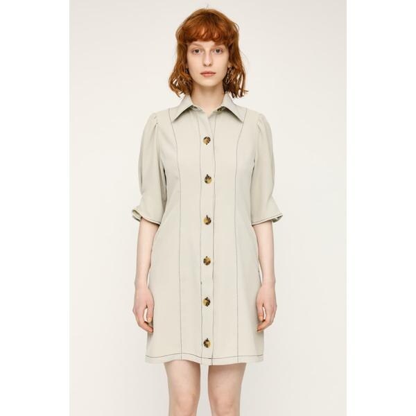 特売 スライ Tuck Sleeve Front Button ワンピース 格安人気 Sportunia Com