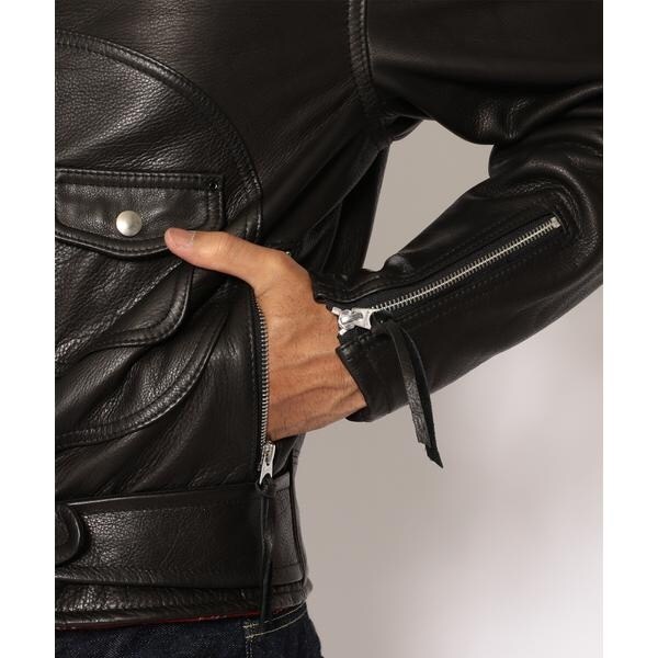 ショット/528US COW NEW NAKED D－POCKET RIDERS／ニューネイキッド Dポケット ライダースの通販はau PAY ...