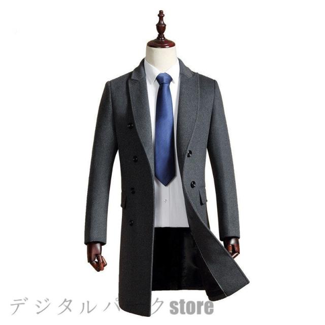 セール品 新作 チェスターコート メンズ ロングコート ウールコート ビジネス メルトンコート ラシャ 紳士服