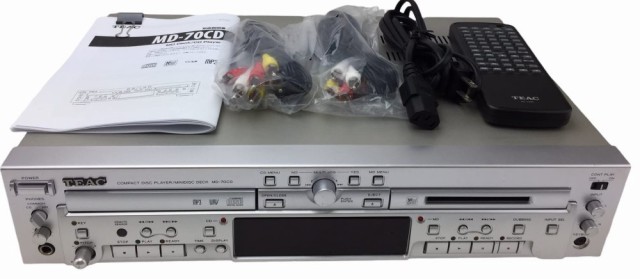 TEAC CDプレーヤー/MDレコーダー シルバー MD-70CD-S