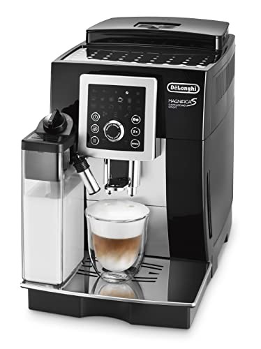 【スタンダードモデル】デロンギ(DeLonghi)コンパクト全自動コーヒーメーカー ブラック 自動カフェラテ・カプチーノ機能 ECAM23260SBN