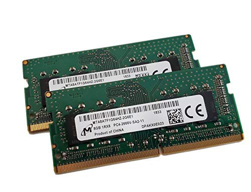 純正OEMノートパソコン Ram MTA8ATF1G64HZ-2G6E1 16GB (2x8GB) PC4-21300 DDR4-2666MHz 非ECC 非バッファ 260ピン 1.2V DDR4