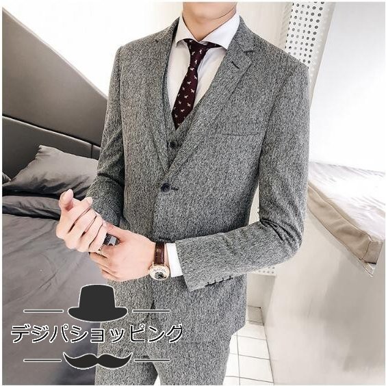 カジュアル フォーマル メンズスーツ 卒業式 セレモニスーツ就活 就職 韓国風 おの通販はau Pay マーケット ラッキースマイルプラザ 紳士服 通勤 入学式 結婚式 成人式 ビジネススーツ 3点セット 上下 ポリエステ