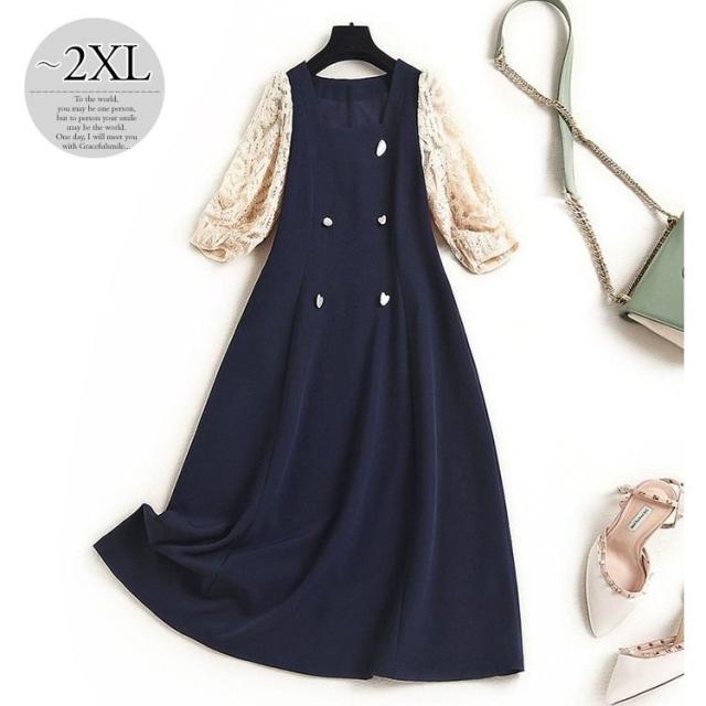 保存版 ワンピース レース Aライン ファスナー 袖デザイン デザインボタン キュート ドライブ 休日スタイル 可愛い 女子旅 お出かけファッション 新着商品 Www Iacymperu Org