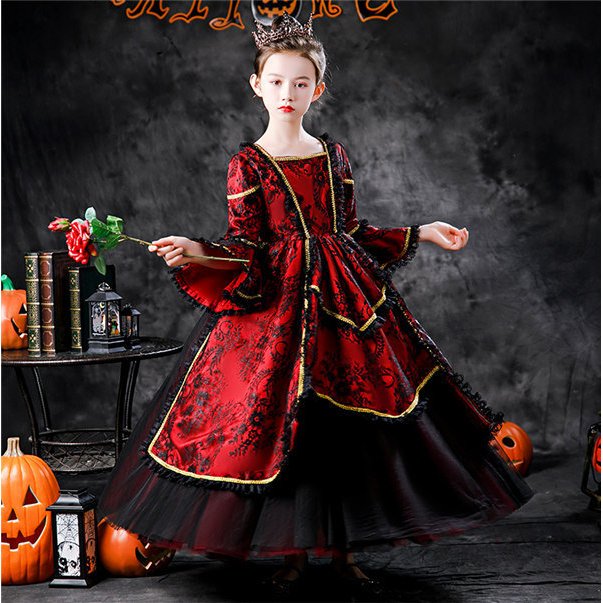 ランキング第1位 ワンピース キッズ 女の子 子供 コスプレ ハロウィン カラードレス ロングドレス ドレス 吸血鬼 お姫様 おうちハローウィン 魔女 悪魔 ドレス Airtightsupplies Com