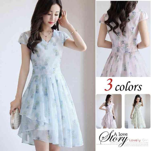 ラッピング無料 返品も保証 ワンピース 大きいサイズ 半袖 膝丈 レディース 結婚式 花柄 ロング丈 ワンピース シフォンワンピース フレアワンピース 在庫処分セール Farmerscentre Com Ng