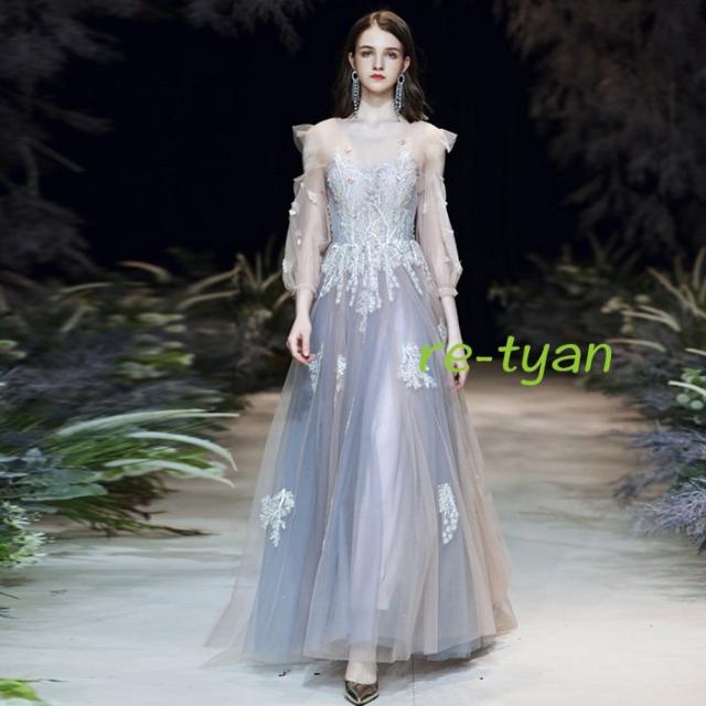 激安ブランド ロングドレス ウェディングドレス 演奏会 大きいサイズ パーティードレス 袖あり 成人式 ピアノ 発表会結婚式おしゃれ 可愛い花嫁 Aライ ランキング１位受賞 Carlavista Com