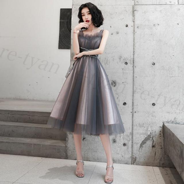 正規取扱店 パーティードレス レディース 結婚式 ワンピース 膝下丈 袖なし 発表会卒業式食事会二次会披露宴 成人式 ウェディング フォーマルドレス 日本全国送料無料 Mawaredenergy Com