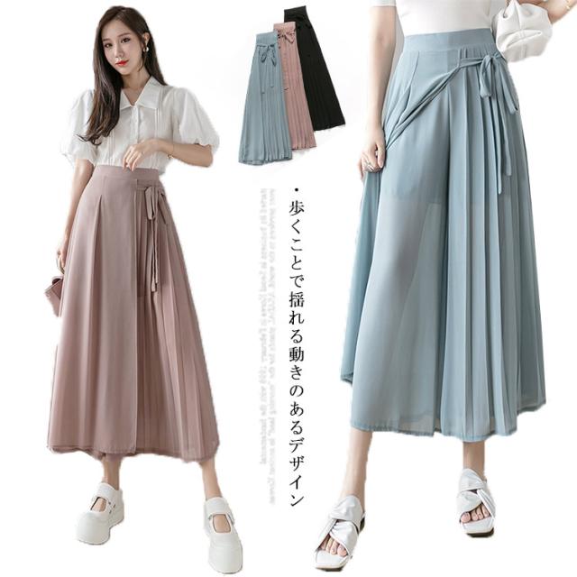 送料無料 ロングスカート マキシ丈スカート フレアスカート ワイドパンツ 低身長 高身長 体型カバー プリーツ ウエストゴム 春夏 30代 40の通販はau Pay マーケット Next 商品ロットナンバー