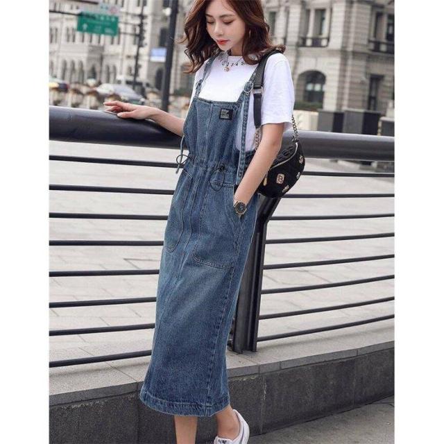 肌触りがいい デニムワンピース レディース マキシワンピース サロペット ロング丈 おしゃれ お呼ばれ 切り替え 夏 通販 ジャンパースカート 残りわずか Bankcarmel Co Il