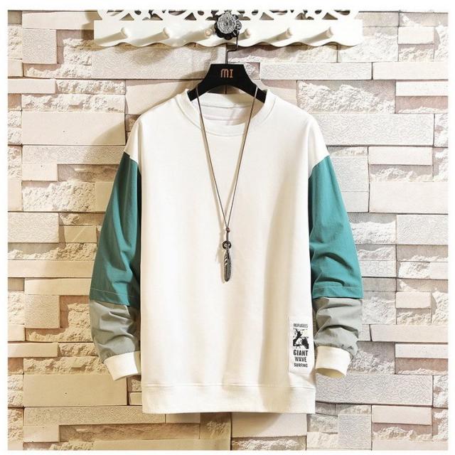 スウェットトレーナー メンズ 春服 長袖tシャツ クルーネック 切り替え プルオーバートレーナー 韓国ファッション メンズトレーナー 人気の通販はau Pay マーケット にゃニャオ 商品ロットナンバー