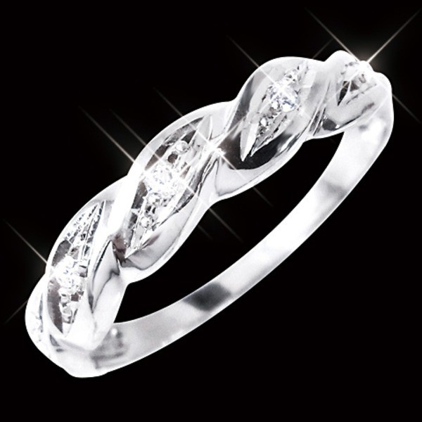 送料無料 ダイヤリング 指輪ツイストリング 15号 ファッション:リング・指輪:天然石:ダイヤモンドの通販はau PAY マーケット