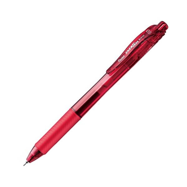 送料無料 (まとめ) ぺんてる ゲルインクボールペン エナージェル・エックス 0.5mm 赤 BLN105-B 1セット(10本) 【×5セット】 生活用品・