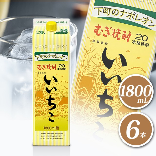 SALE／77%OFF】 1800ml 1ケースで1個口の送料 いいちこ 麦焼酎 パック