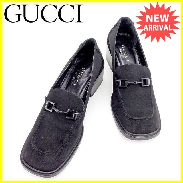 グッチ GUCCI ローファー シューズ 靴 レディース ♯6B スクエアトゥ ホースビット 良品 セール【中古】 T2597の通販はWowma!(ワウマ) , ブランドデポ|商品ロット