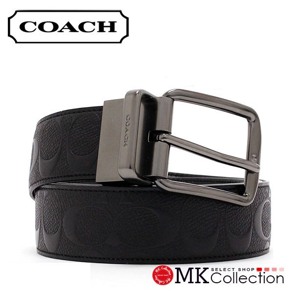 コーチ ベルト メンズ COACH ファッション ビジネス シグネチャー リバーシブル ブラック F55157 BLK
