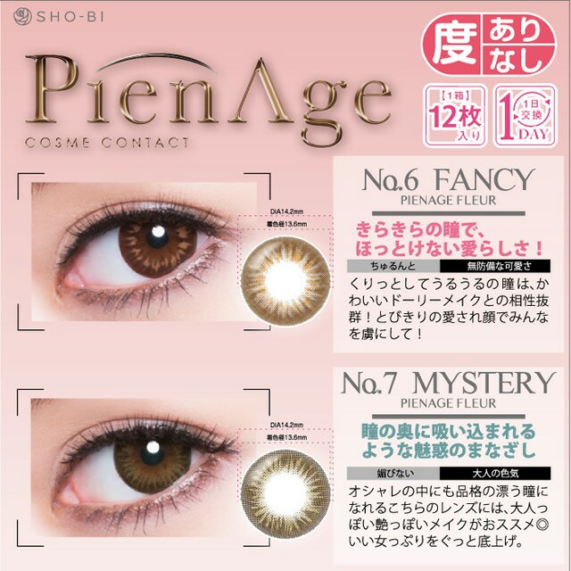 【度あり1DAYカラコン】PienAge ピエナージュ ファンシー(06)1箱12枚入×6箱 【度あり1DAYカラコン】PienAge ピエナージュ ファンシー(06)1箱12枚入×6箱