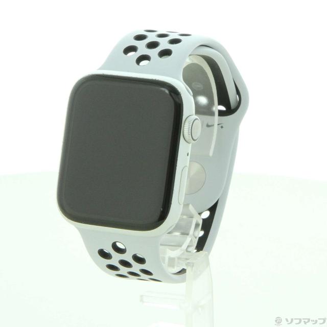 超格安価格 Series Watch Apple 中古 Apple 4 ピュアプラチナム ブラックnikeスポーツバンド 297 Ud シルバーアルミニウムケース 44mm Gps Nike スマートウォッチ Trabal Mx